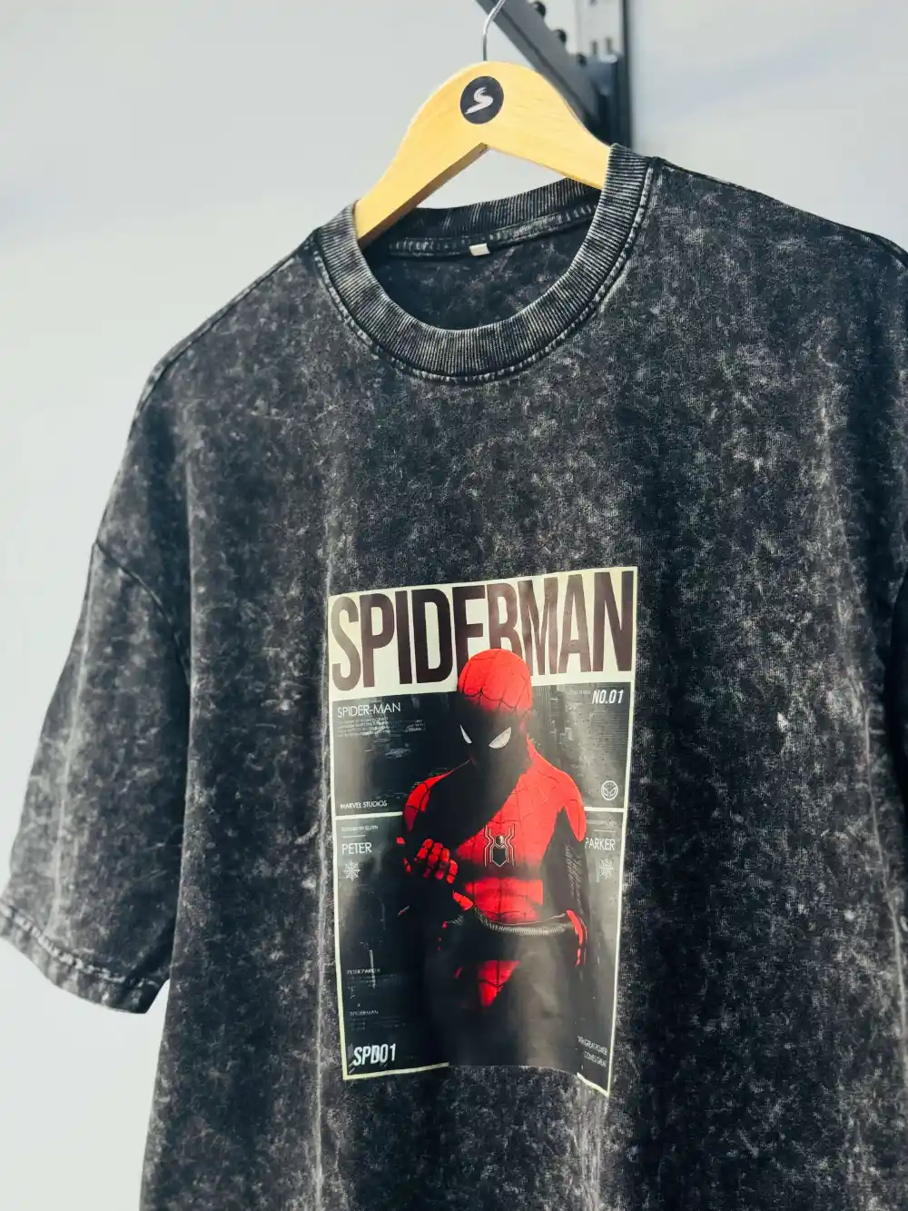 Black Acid Wash Tee - Image 2