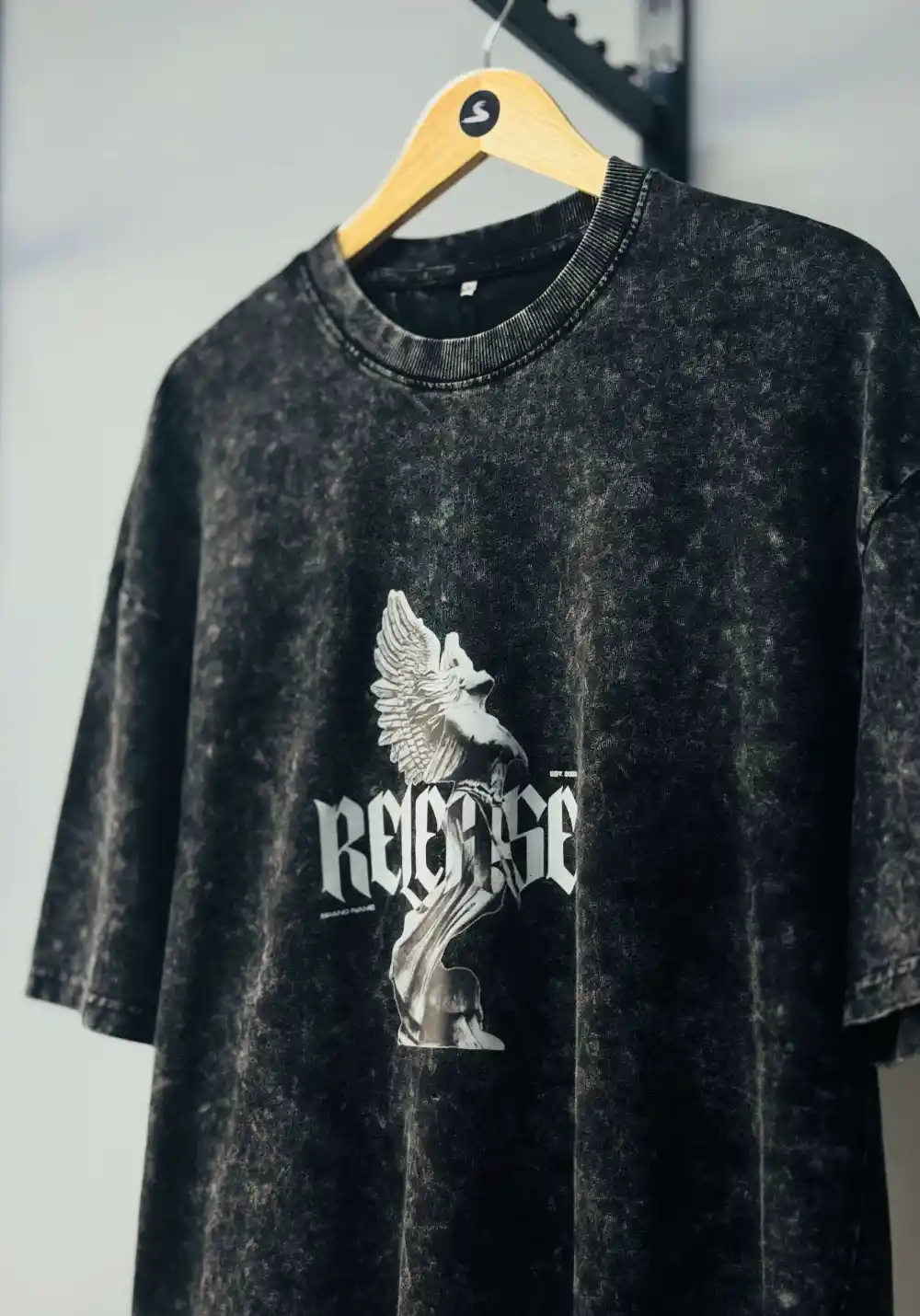 Black Acid Wash Tee - Image 3