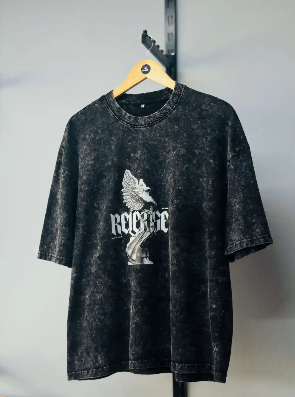 Black Acid Wash Tee - Image 2
