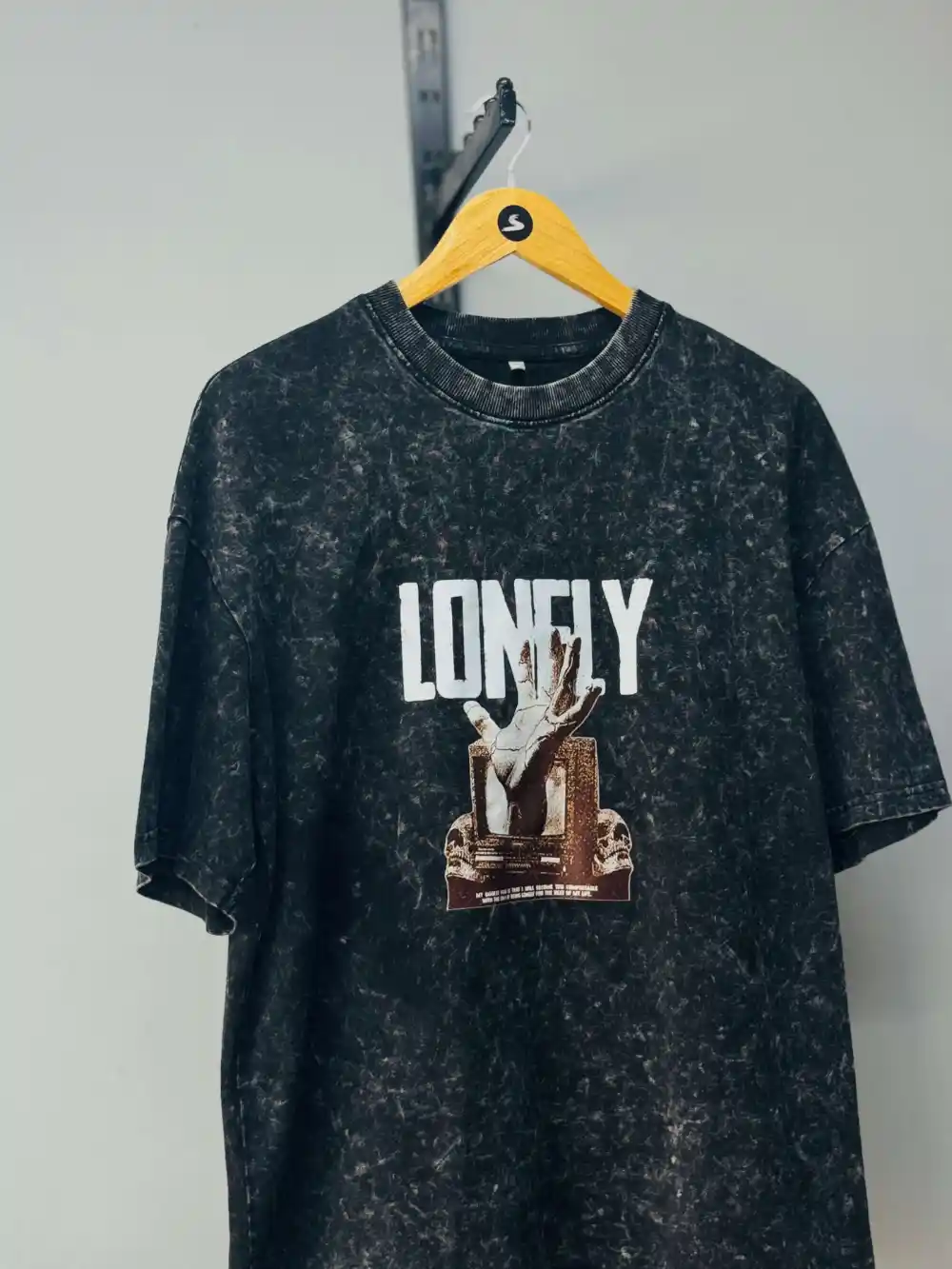 Black Acid Wash Tee - Image 2