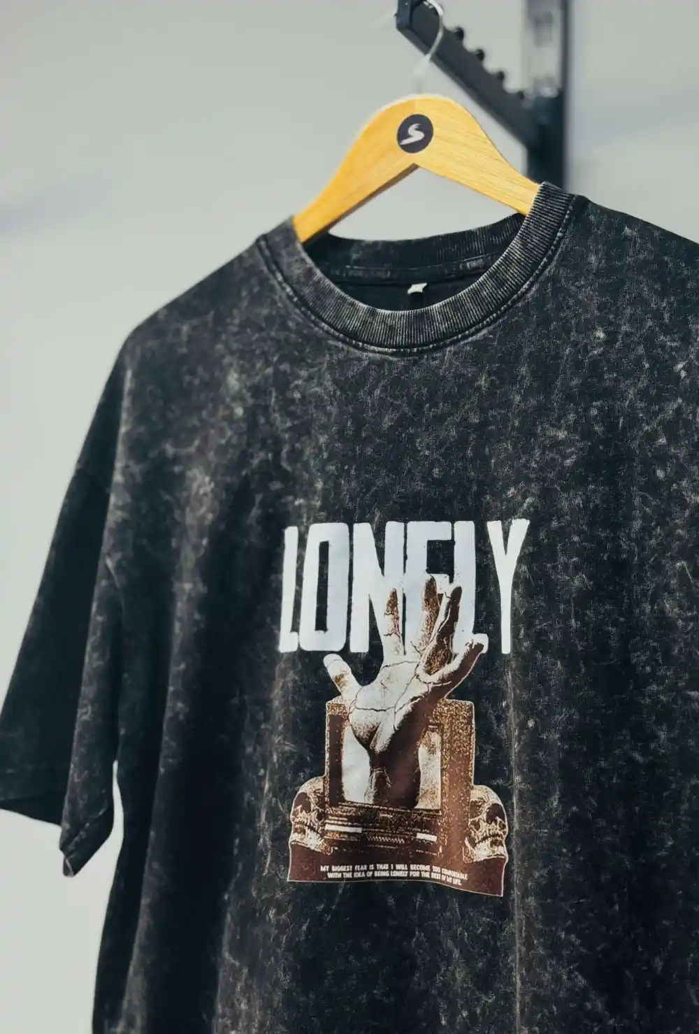 Black Acid Wash Tee - Image 3