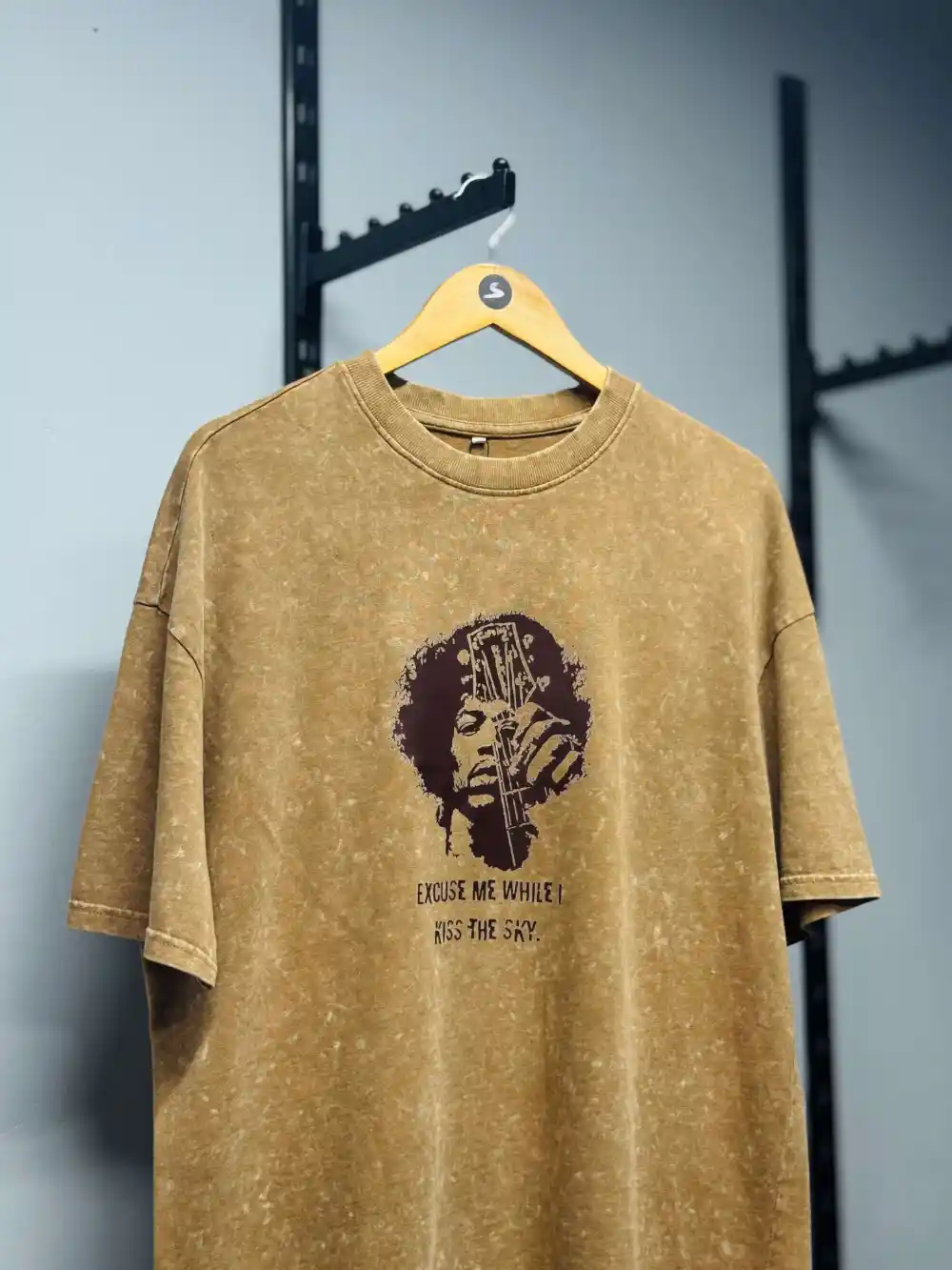 Beige Acid Wash Tee - Image 3
