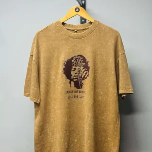 Beige Acid Wash Tee