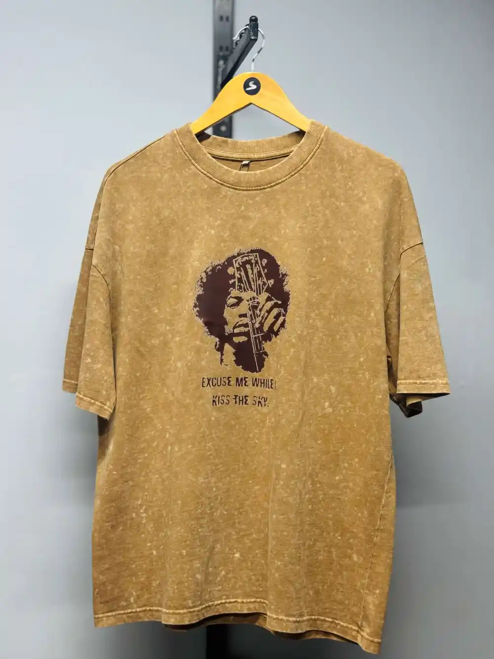 Beige Acid Wash Tee - Image 2