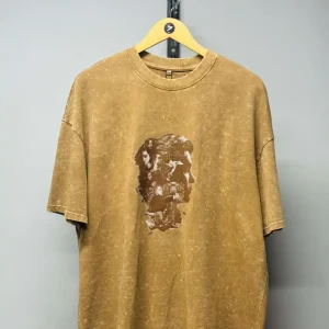 Beige Acid Wash Tee