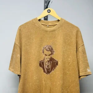 Beige Acid Wash Tee