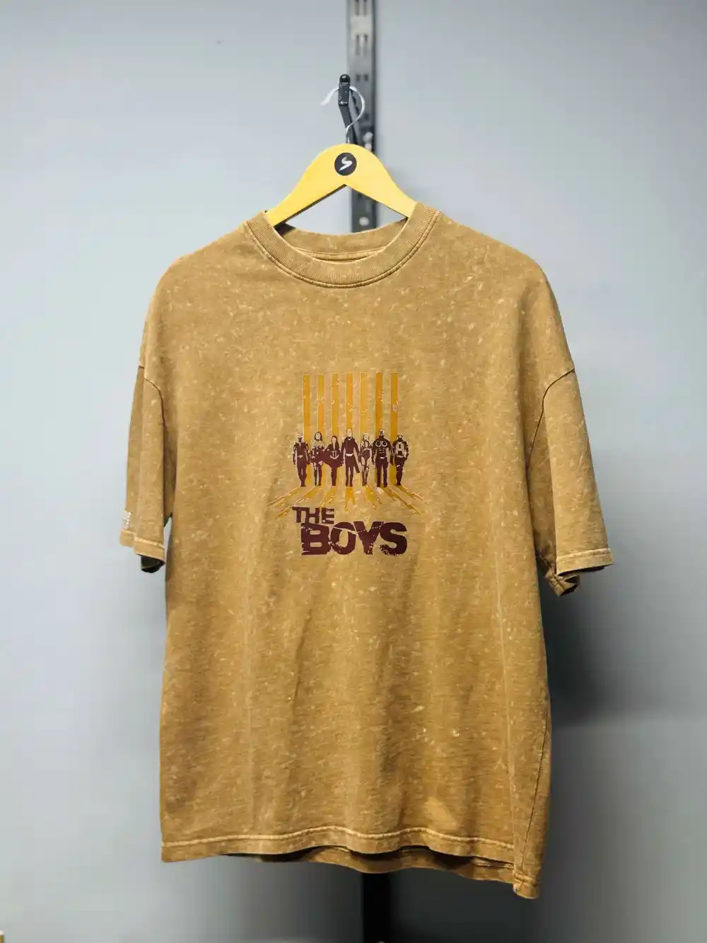 Beige Acid Wash Tee - Image 4