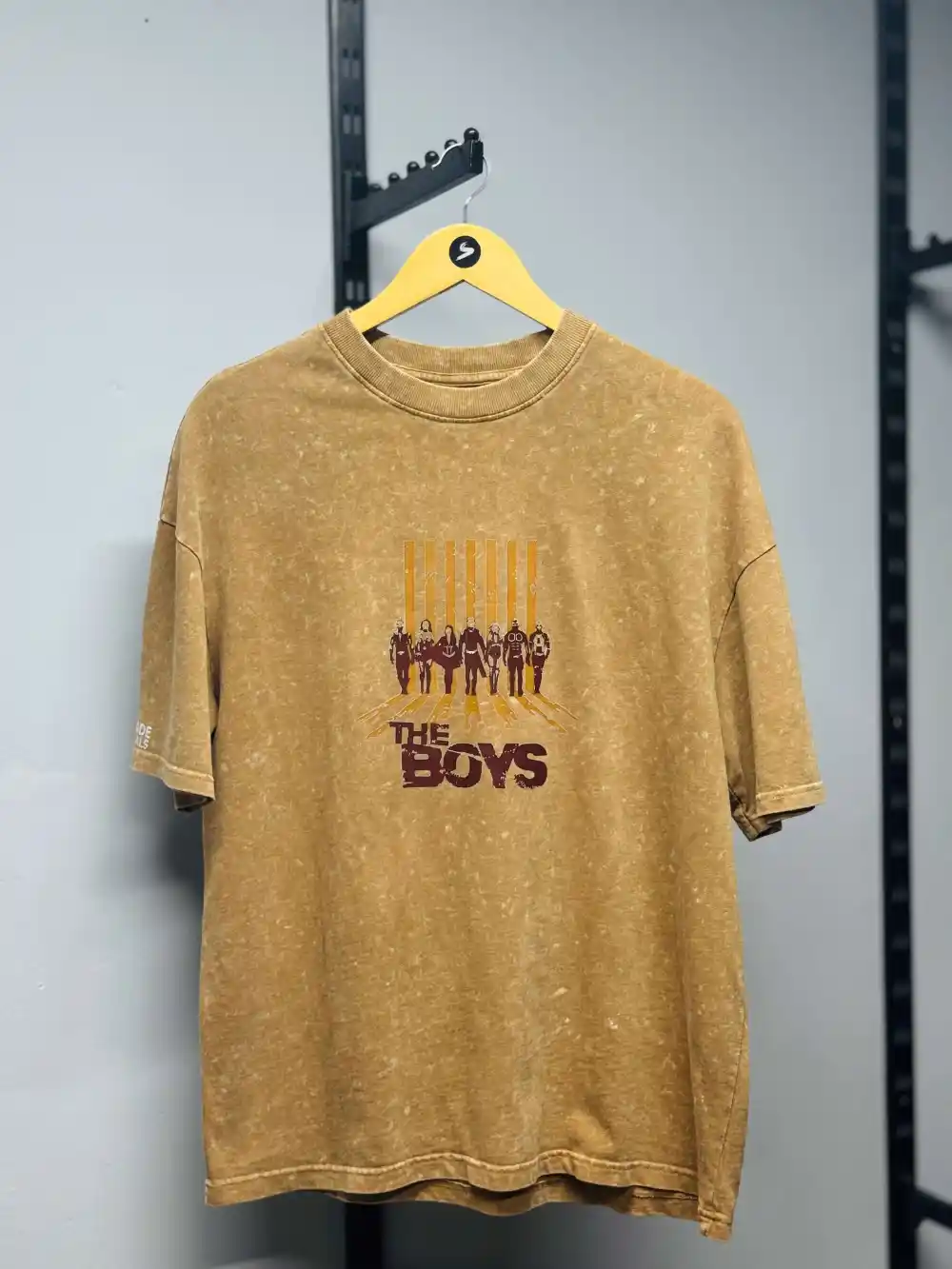 Beige Acid Wash Tee