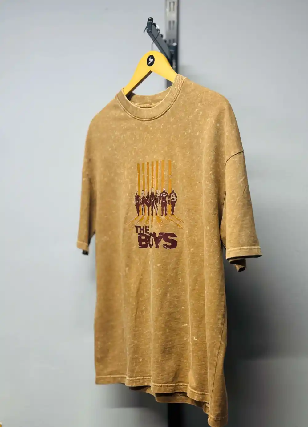 Beige Acid Wash Tee - Image 2