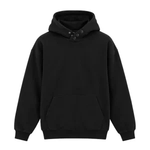 Button-Neck Hoodie